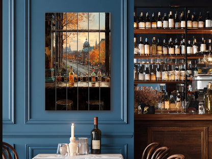Rustic Bar Print on Natural Wood – Bar Wall Art