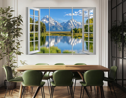 Grand Teton Canvas Print – Ready to Hang Cotton Canvas with Floating Frame | Wyoming Wall Art