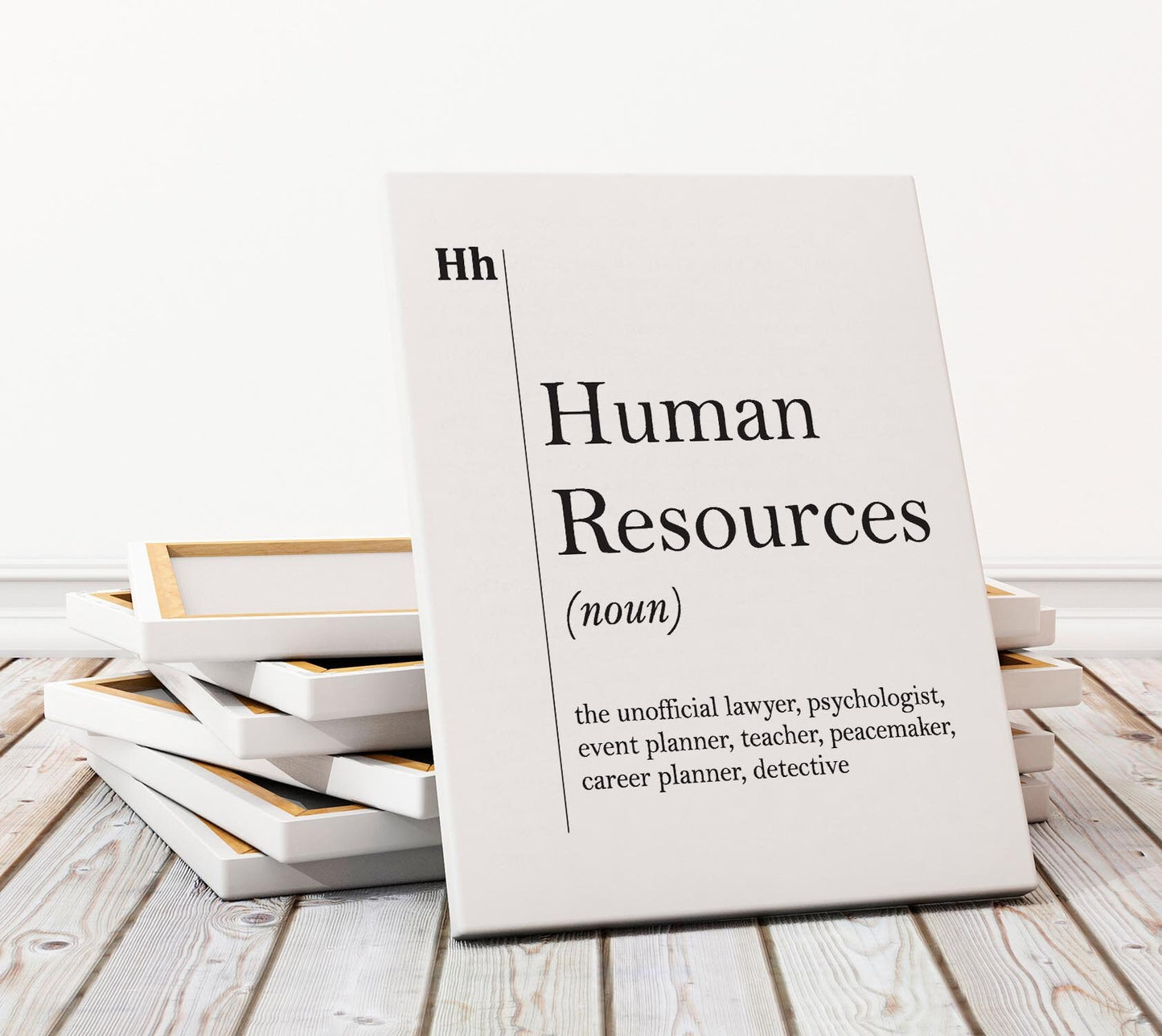 Human Resources Canvas Art – HR Office Decor | Recruiter Wall Art & New Job Gift Idea