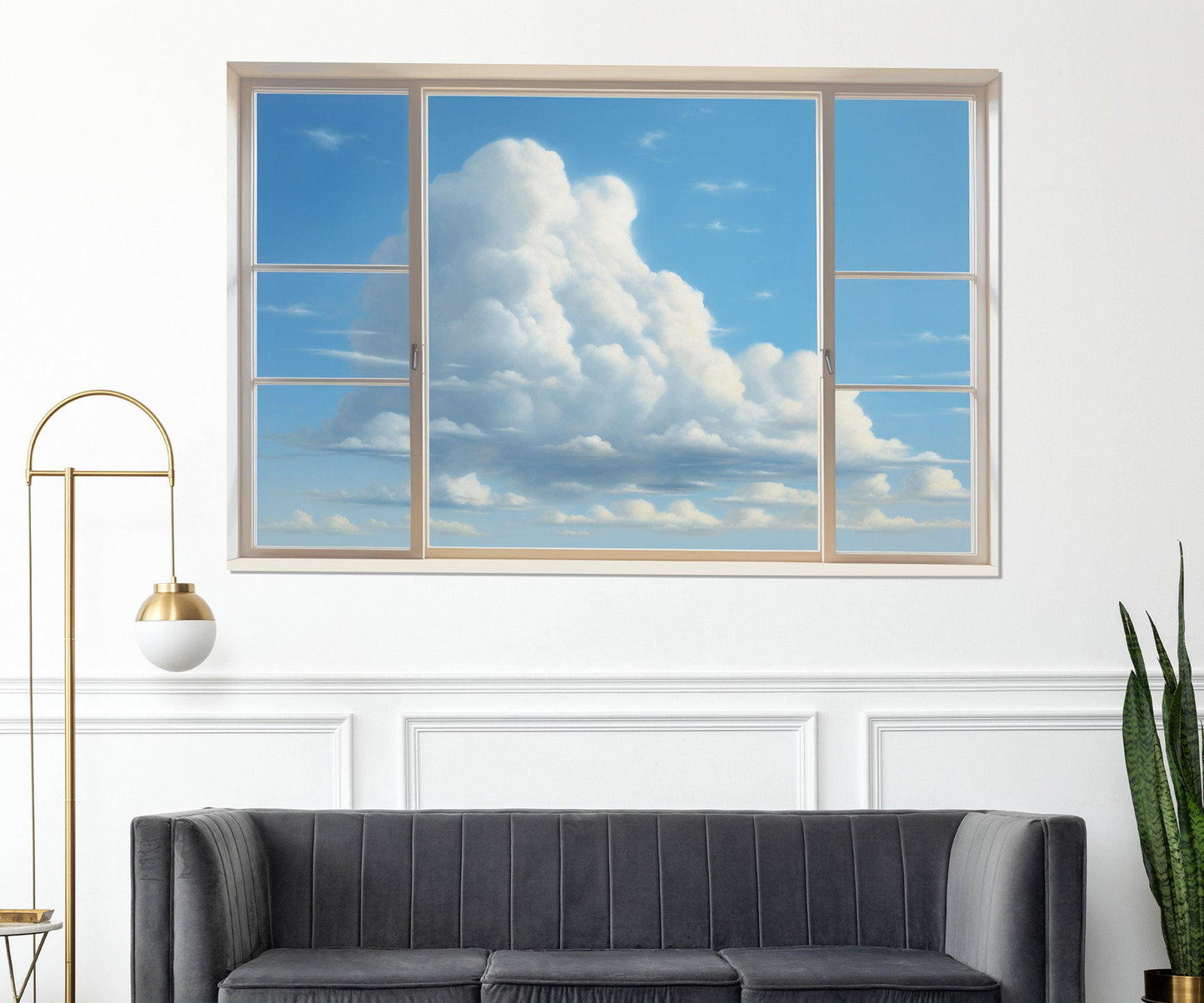 Sky View Canvas Print - Faux Window Canvas Art | Framed, Ready to Hang