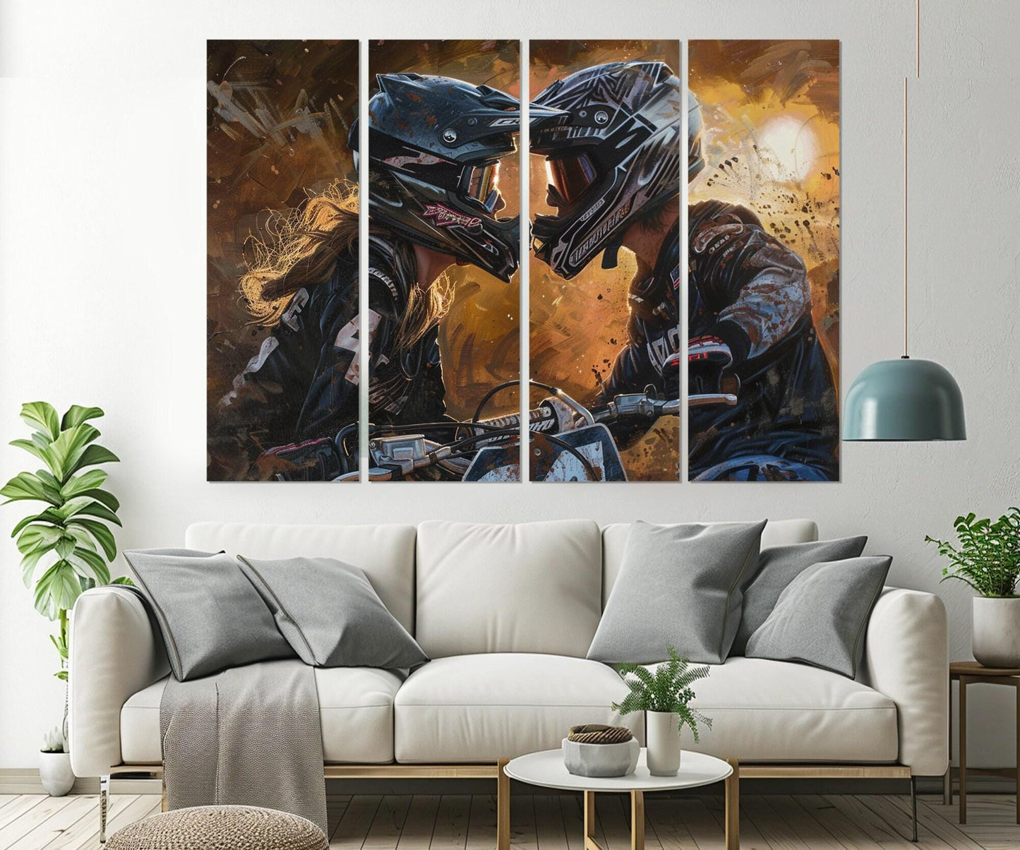 Motocross Canvas Art – Framed Dirt Bike Wall Art | Ready to Hang, High Quality Cotton Canvas