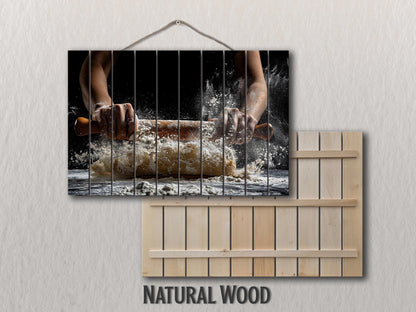 Wood Wall Art - Cooking Wall Art Printed on Wood, Pizza Wall Art, Kitchen Wall Decor, Chef Gift, Pizzeria Decor, Cook Gift, Kitchen Print