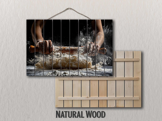 Wood Wall Art - Cooking Wall Art Printed on Wood, Pizza Wall Art, Kitchen Wall Decor, Chef Gift, Pizzeria Decor, Cook Gift, Kitchen Print