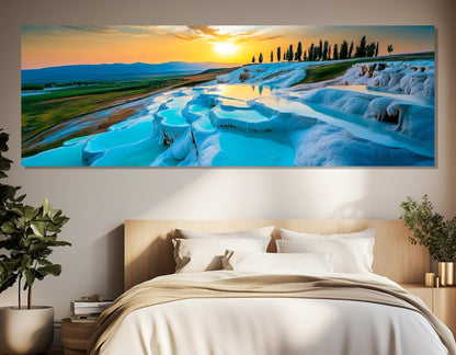 Pamukkale Canvas Print - Framed Floating Frame Canvas | Large Wall Decor, Ready to Hang