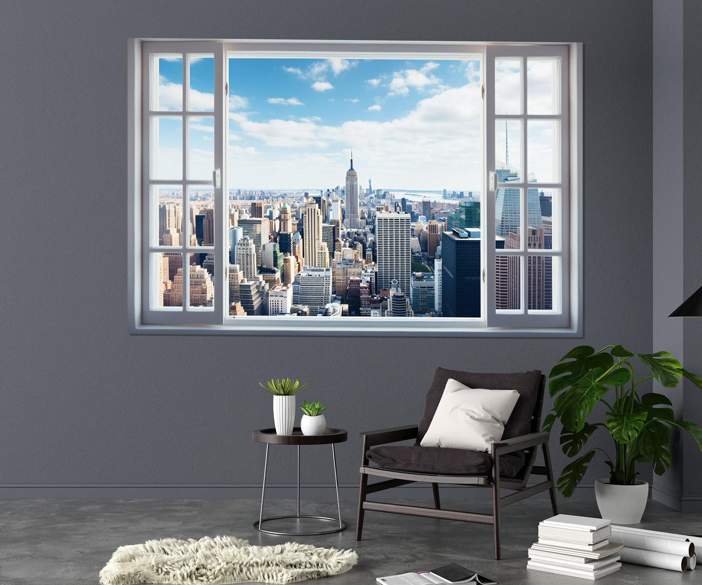 New York City Canvas Print – Window Wall Art | Framed Gallery Wrapped Cotton Canvas