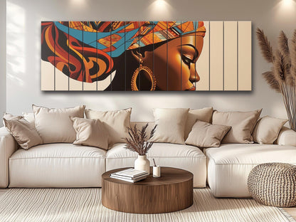 African Women  Printed On Natural Wood – Ethnic Portrait Wall Art