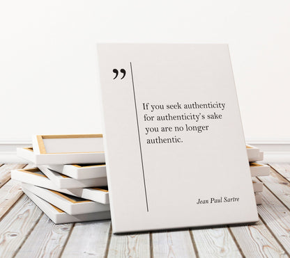 Jean-Paul Sartre Canvas Print – Gallery Wrapped Cotton Canvas, Ready to Hang Art