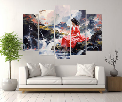 Japanese Wall Art – Abstract Japanese Canvas Print | Framed Canvas Art Ready to Hang