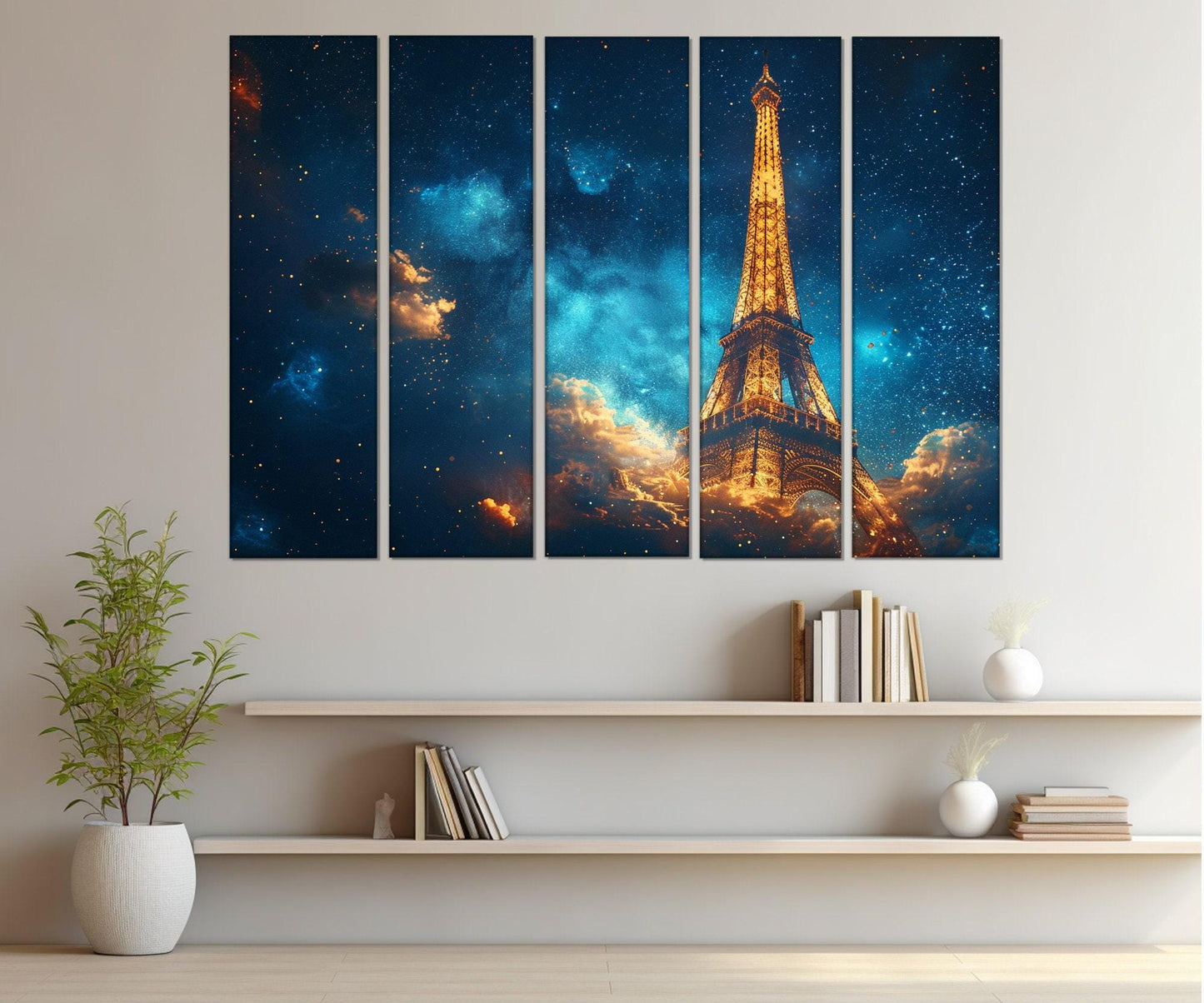 Eiffel Tower Canvas Print – Abstract Paris Wall Art | Framed Cotton Canvas