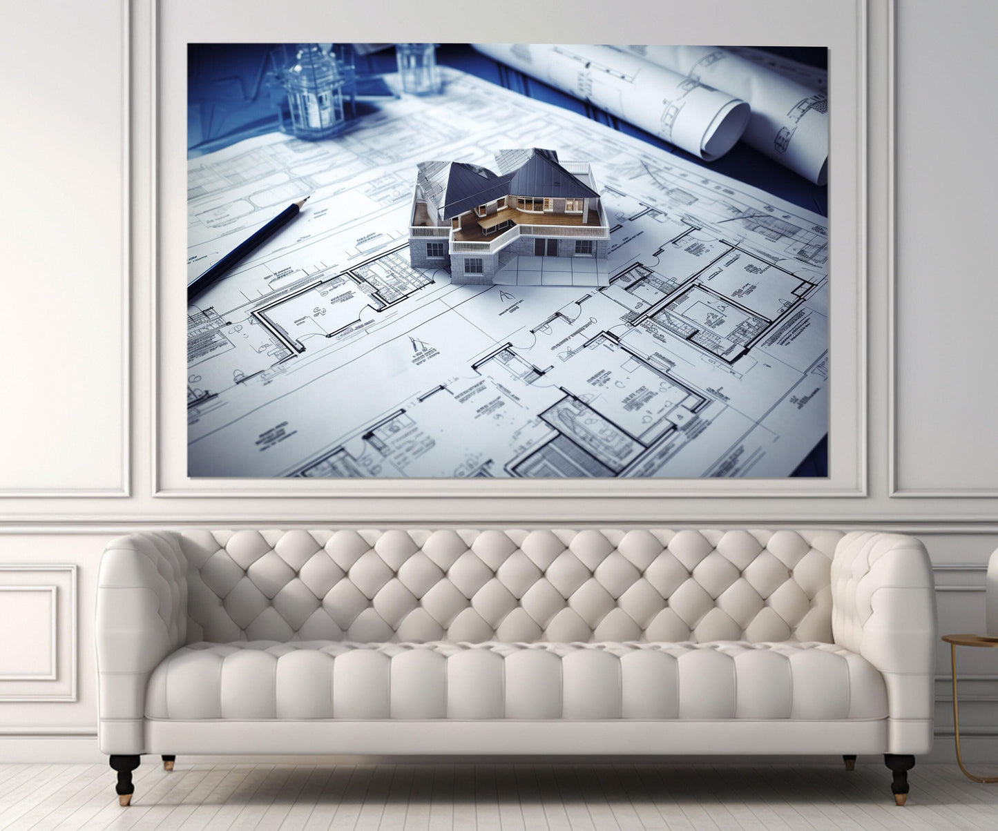 Architect Wall Art – Modern Architect Canvas Print | Ready to Hang Framed Decor