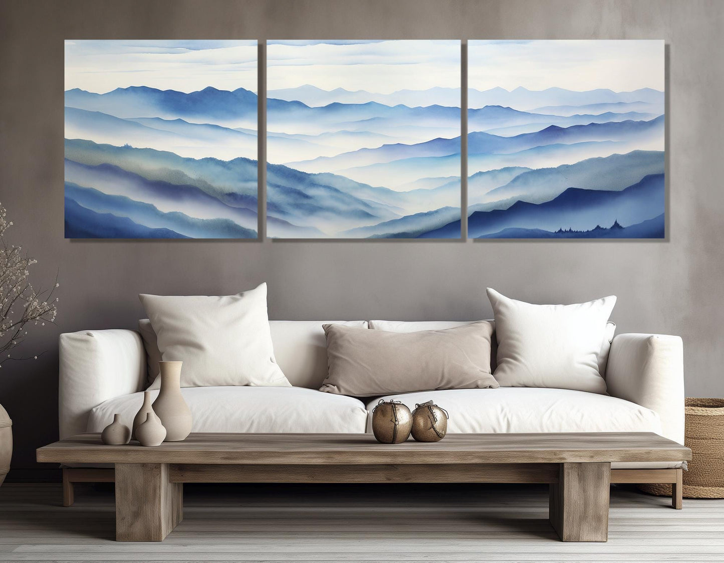 Blue Ridge Mountains Canvas - Scenic Appalachian Mountains Art | Framed Wall Decor