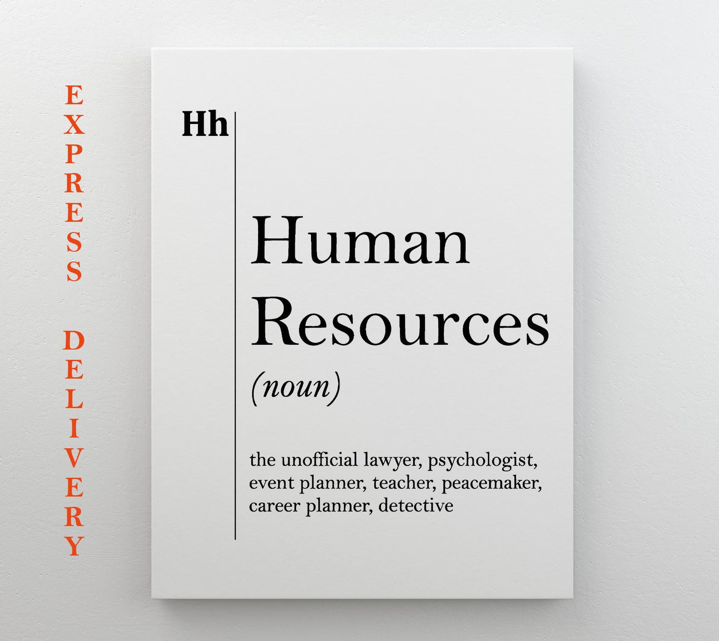 Human Resources Canvas Art – HR Office Decor | Recruiter Wall Art & New Job Gift Idea