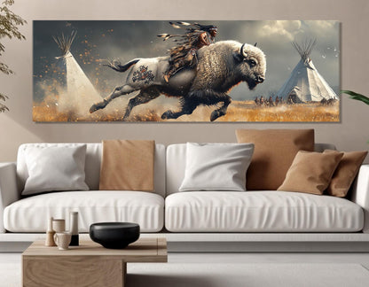 Native American Canvas Print – Framed Cotton Gallery Wrapped Canvas Art