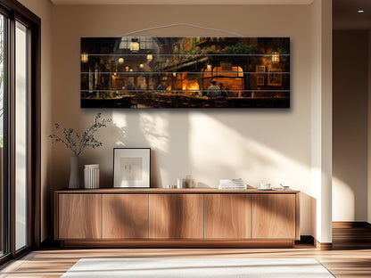 Irish Pub Wall Art – Rustic Wood Plank Artwork | Vintage Pub Print on Wood