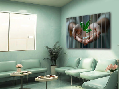 Pharmacy Wall Art – Abstract Medicine Art Printed on Natural Wood Decor