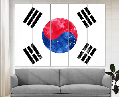 South Korea Flag Canvas – Ready to Hang Cotton Canvas Art with Vibrant Colors