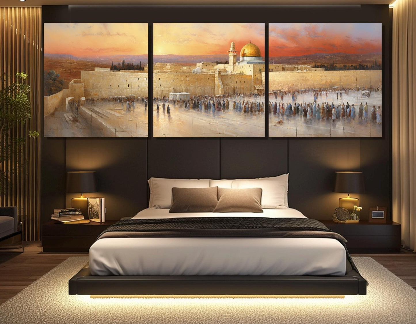Western Wall Canvas – Ancient Jerusalem Painting | Framed & Ready to Hang Artwork