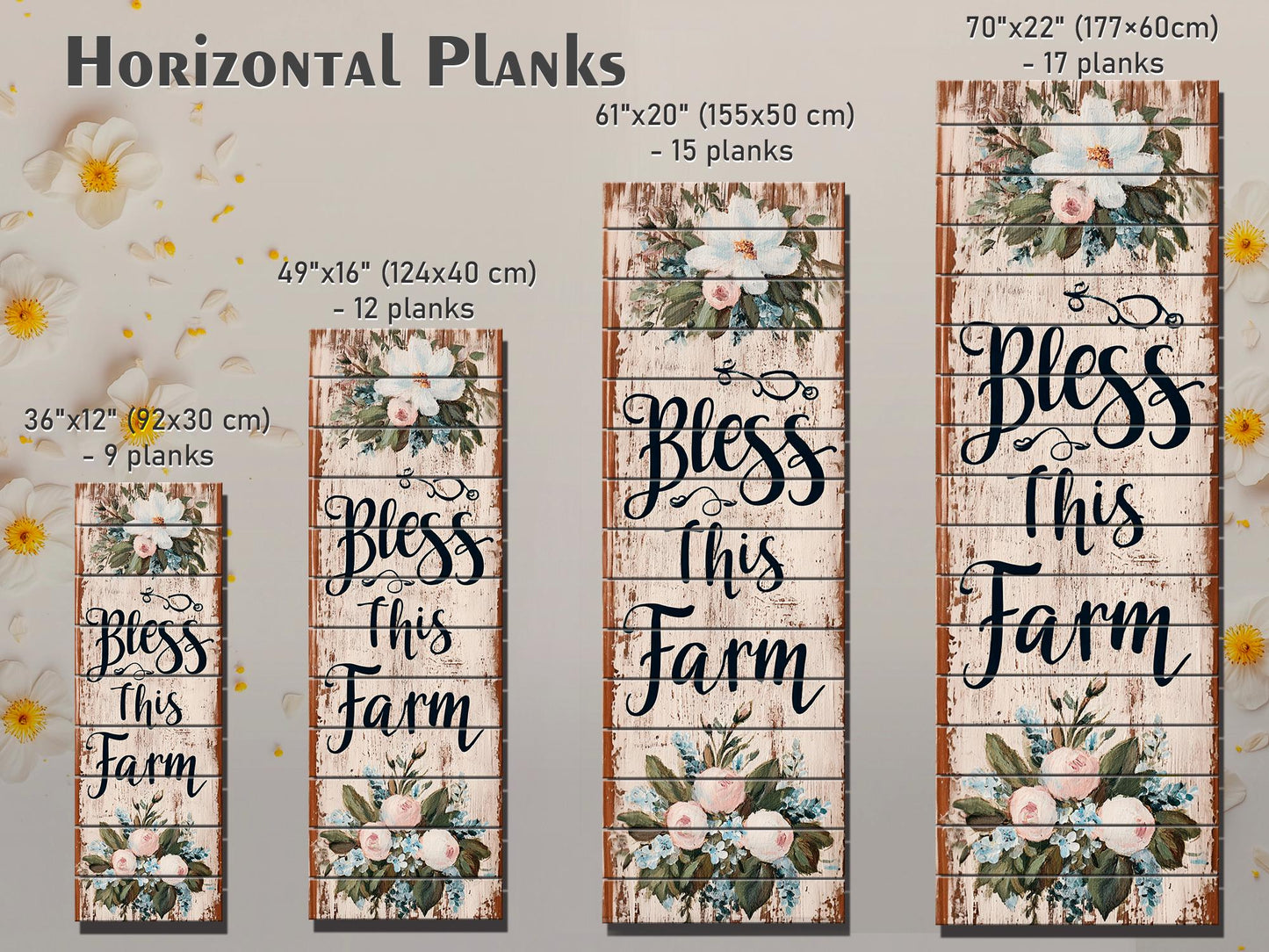 Rustic Wood Wall Art – Bless This Farm Sign | Farmhouse Wall Decor, Cozy Country Accent