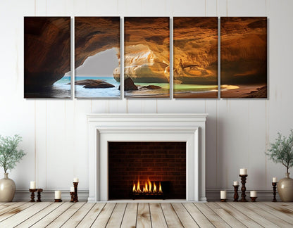 Benagil Cave Canvas Print – Large Portugal Wall Decor | Ready to Hang Framed Art