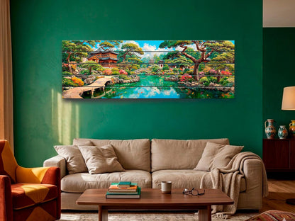 Chinese Garden Wood Wall Art, Yuyuan Pagoda Print on Real Wood