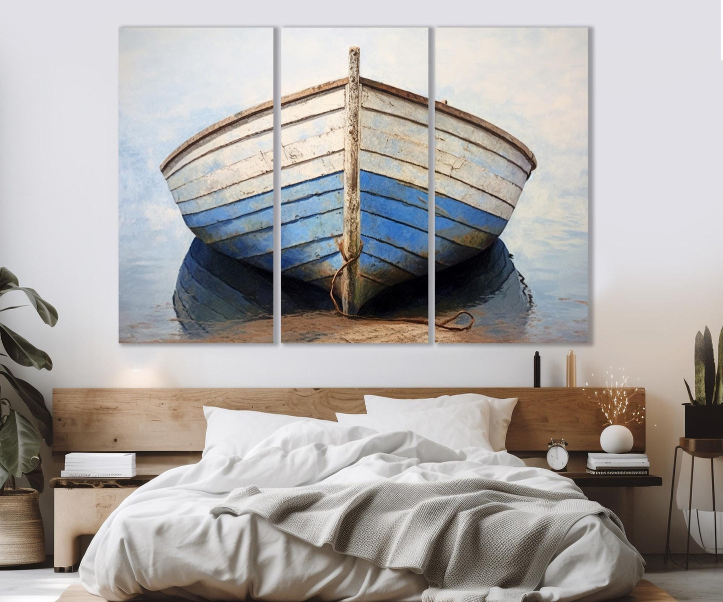 Old Fishing Boat Canvas – Vintage Boat Print | Framed Canvas Print Ready to Hang