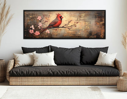 Cardinal Wall Art - Red Cardinal Painting on Gallery Wrapped Canvas | Ready to Hang