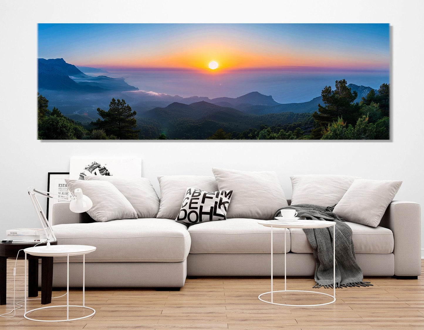 Sunset Canvas Print - Scenic Ocean Sunset with Gallery Wrapped Cotton Canvas Art