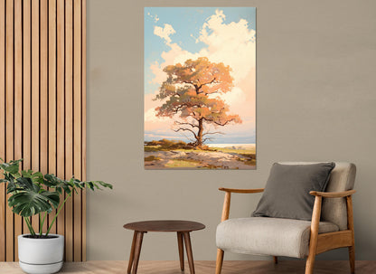 Oak Tree Canvas Print – Abstract Nature Art | Framed & Ready to Hang Canvas
