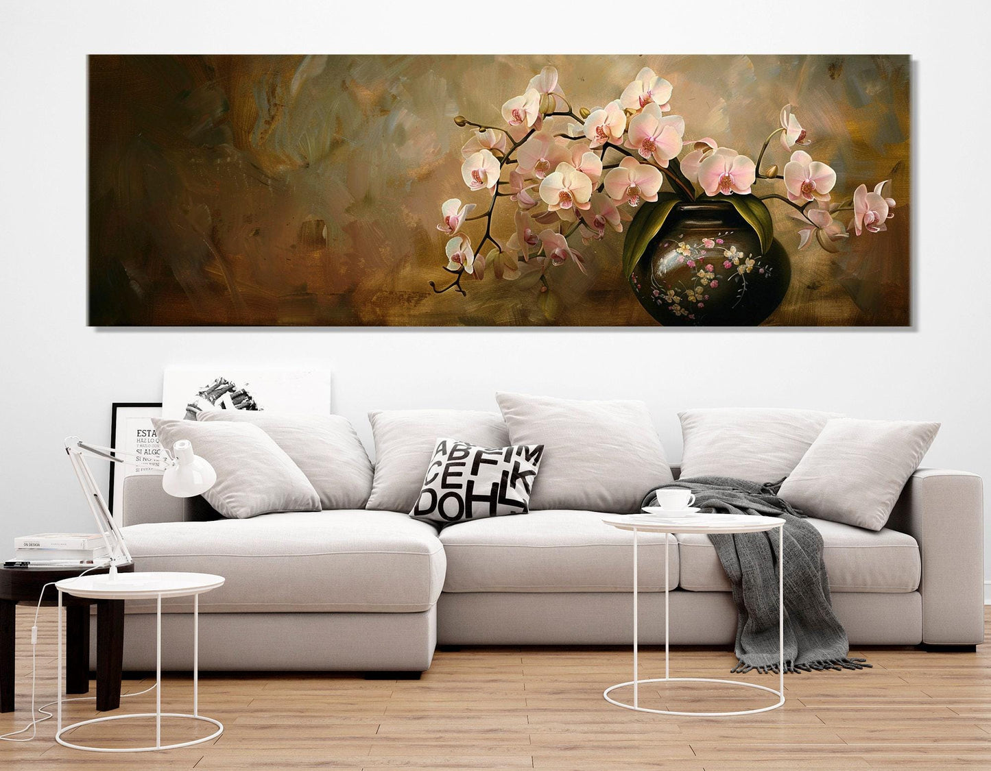 Abstract Orchids Canvas Print – Floral Wall Decor | Gallery Wrapped Cotton Canvas