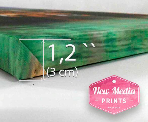Green Meadow Canvas Print - Large Rustic Wall Art | Framed Floating Frame, Ready to Hang