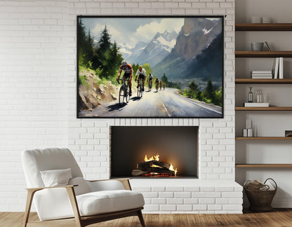 Cycling Canvas Print – Framed Cycling Art | Ready to Hang Bicycle Art Print