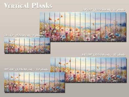 Wildflowers Wood Art – Large Floral Wood Wall Art | Rustic Farmhouse Style Decor