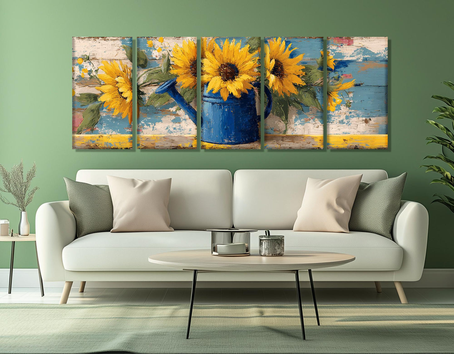 Sunflowers Canvas Print – Rustic Flower Art | Framed Wall Art, Ready to Hang