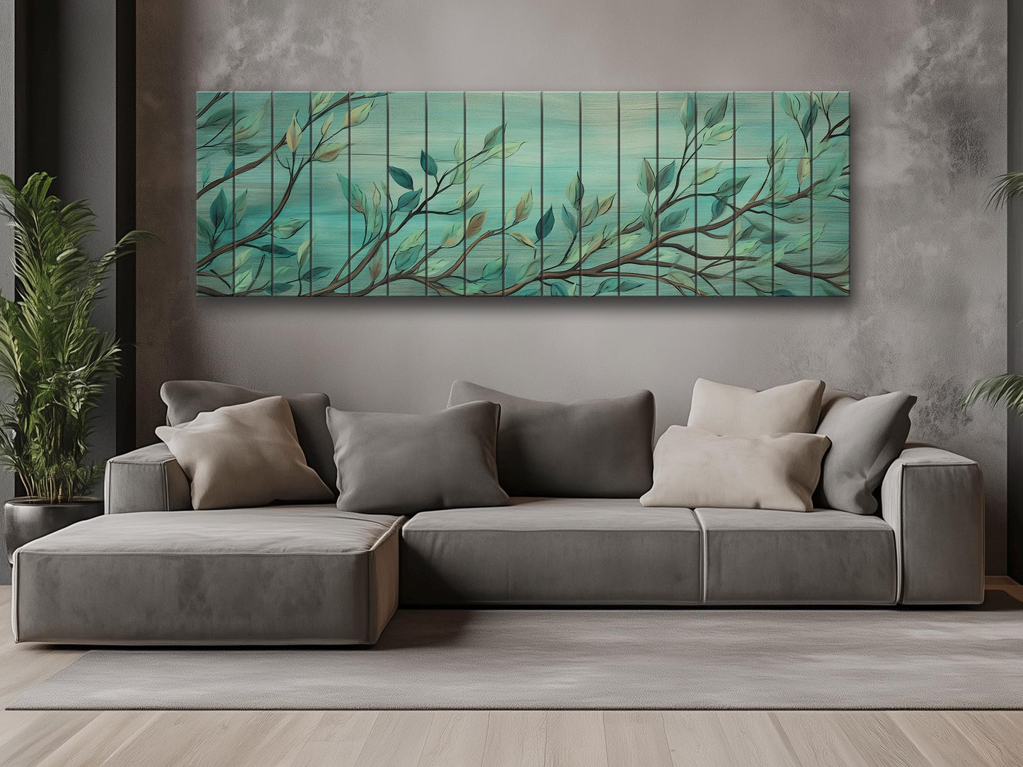 Wood Wall Art – Large Rustic Wildflower Print on Smooth Linden Planks