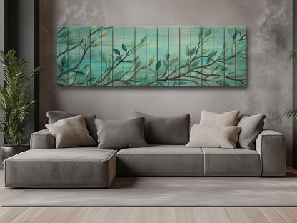 Wood Wall Art – Large Rustic Wildflower Print on Smooth Linden Planks