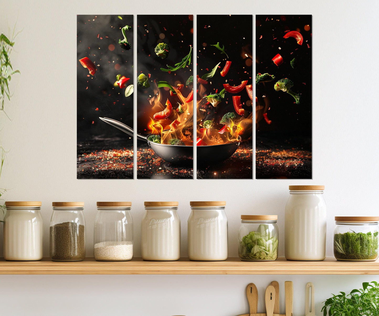Frying Pan Canvas Print - Kitchen Wall Decor | Framed Canvas Art, Ready to Hang