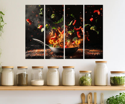 Frying Pan Canvas Print - Kitchen Wall Decor | Framed Canvas Art, Ready to Hang