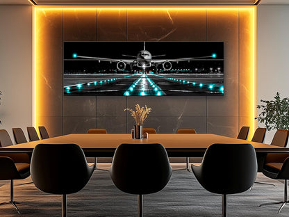 Wooden Wall Art – Scenic Airplane Wall Decor | Plane Panoramic Print on Wood