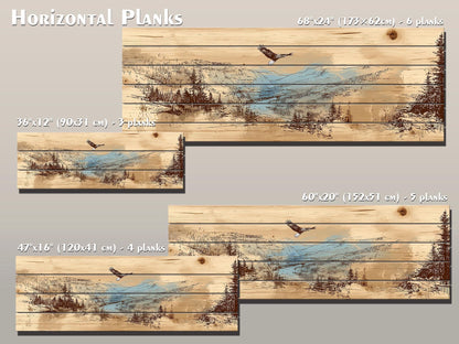 Bald Eagle Wood Art – Mountain Valley Wall Art | Rustic Cabin Decor