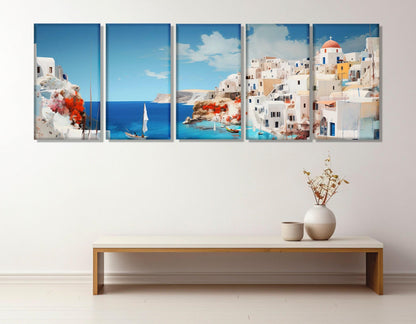 Santorini Wall Art – Large Canvas Print, Gallery Wrapped & Ready to Hang