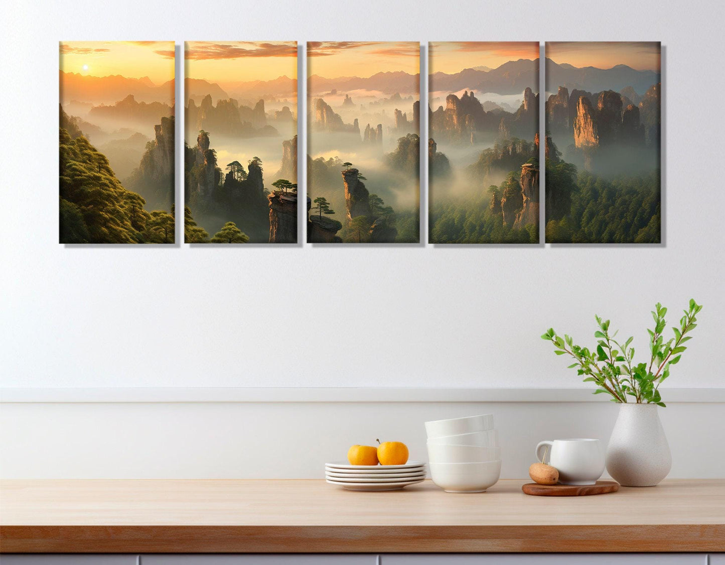 Zhangjiajie Canvas Print – Framed Forest Painting | China Wall Art, Ready to Hang