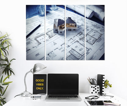 Architect Wall Art – Modern Architect Canvas Print | Ready to Hang Framed Decor