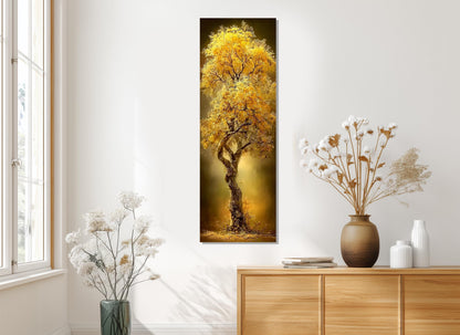 Golden Tree Canvas Print, Golden Tree Art, Modern Rustic Wall Decor, Framed & Ready to Hang