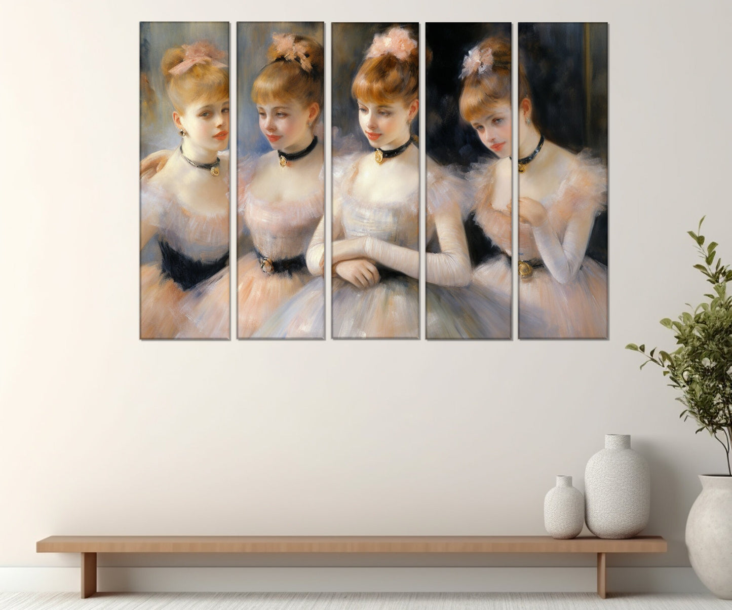 Ballet Wall Art – Abstract Ballerina Canvas Print | Framed, Ready to Hang