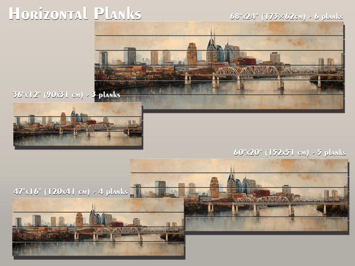 Salt Lake City Wood Print – Panoramic Cityscape on Distressed Rustic Wood Art