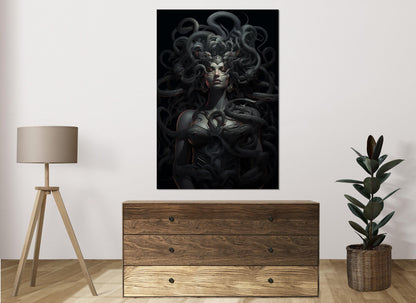 Medusa Canvas Print – Mythology Wall Art | Framed, Ready to Hang, High Quality