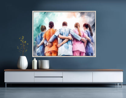 Doctors Wall Art - Framed Medical Art Canvas | Hospital Wall Decor & Doctor Gift Ideas