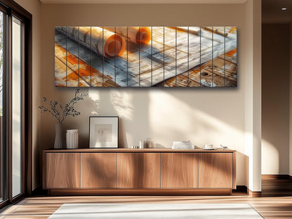 Wooden Wall Art – Natural Wood Print | Contemporary Architecture Print Decor