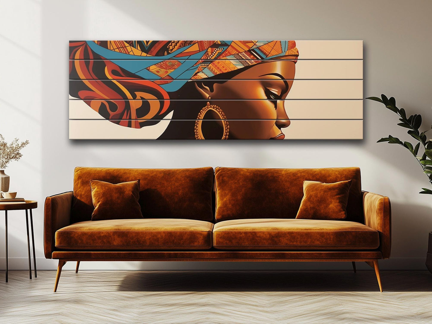 African Women  Printed On Natural Wood – Ethnic Portrait Wall Art