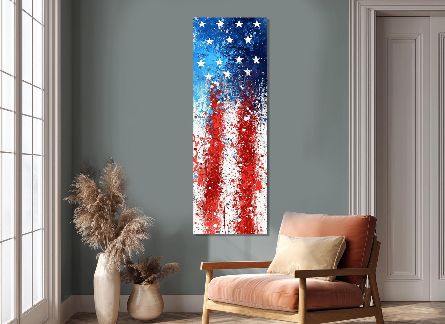 American Flag Canvas Art – Framed Canvas Print | Patriotic Wall Decor Ready to Hang